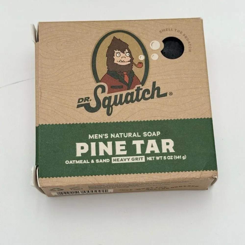 Dr. Squatch Lot of 7 Seven Brand New Bars of Heavy Grit Soap Pine Tar Oatmeal an